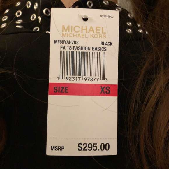 Michael Kors black dress with silver grommets XS - Picture 9 of 10